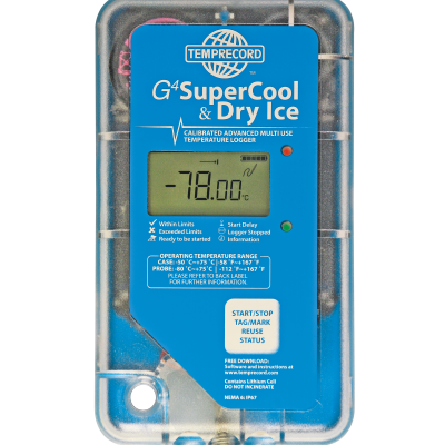 G4 Display Supercool & Dry Ice with Straight External Sensor (1 meter cable)